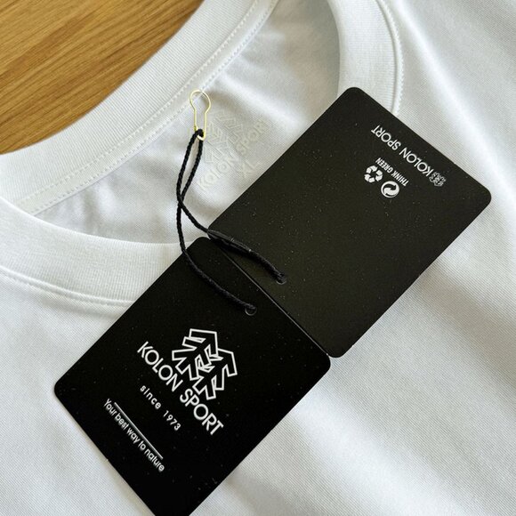 Kolon Sport Logo White Short-Sleeved T-Shirt - Picture 5 of 7